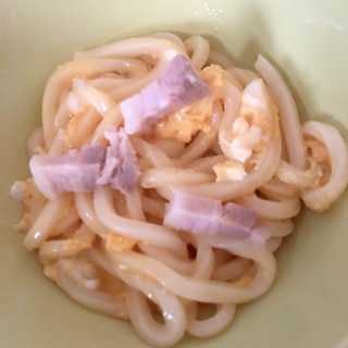 ベーコンと玉子のうどん